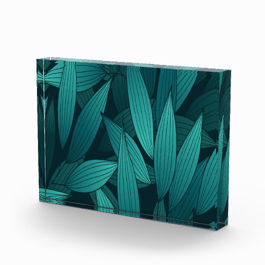 Gradient tropische Blätter Fotoblock (Rechts)