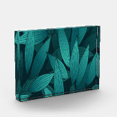 Gradient tropische Blätter Fotoblock (Links)