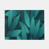 Gradient tropische Blätter Fußmatte (Vorderseite)