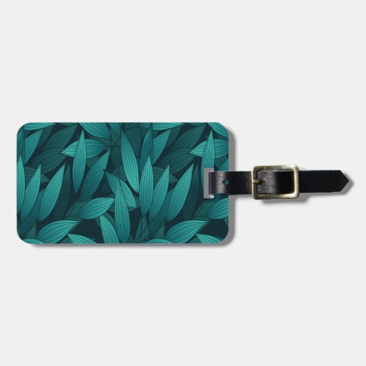 Gradient tropische Blätter Gepäckanhänger (Vorderseite horizontal)