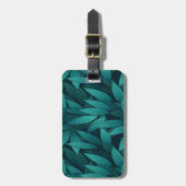 Gradient tropische Blätter Gepäckanhänger (Vorderseite vertikal)
