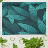 Gradient tropische Blätter Geschirrtuch (Gefaltet)
