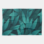 Gradient tropische Blätter Geschirrtuch (Horizontal)