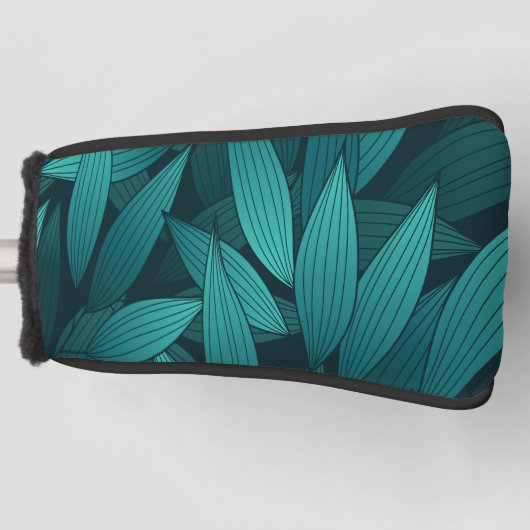 Gradient tropische Blätter Golf Headcover (Vorderseite)