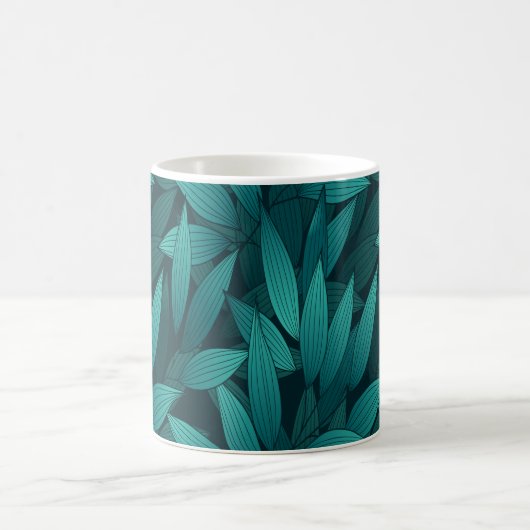 Gradient tropische Blätter Kaffeetasse (Mittel)