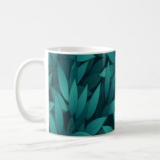 Gradient tropische Blätter Kaffeetasse (Links)