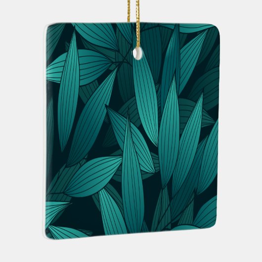 Gradient tropische Blätter Keramikornament (Rechts)