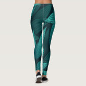 Gradient tropische Blätter Leggings (Rückseite)