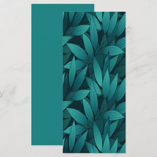 Gradient tropische Blätter Menükarte (Vorne/Hinten)
