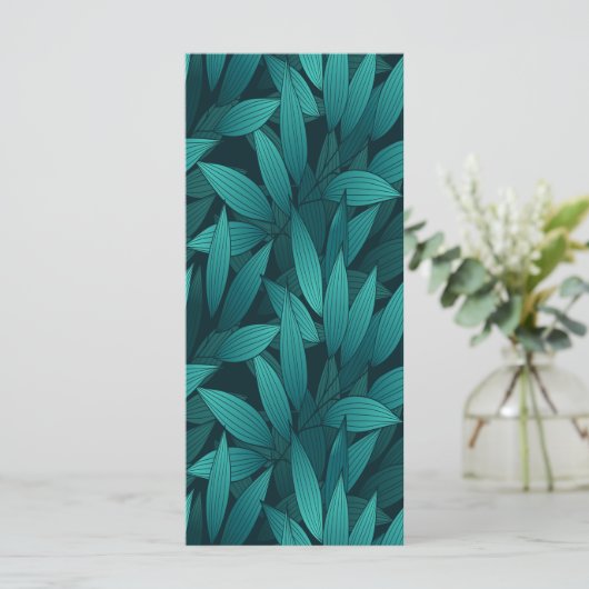 Gradient tropische Blätter Menükarte (Stehend Vorderseite)