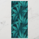 Gradient tropische Blätter Menükarte (Vorderseite)