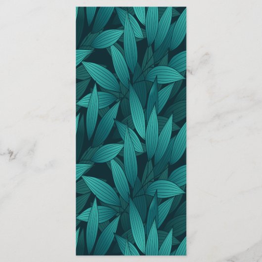 Gradient tropische Blätter Menükarte (Vorderseite)