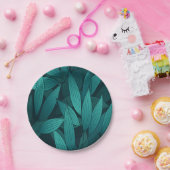 Gradient tropische Blätter Pappteller (Party)