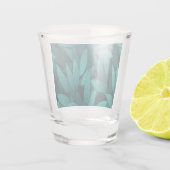 Gradient tropische Blätter Schnapsglas (Rückseite)