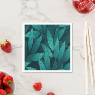 Gradient tropische Blätter Serviette
