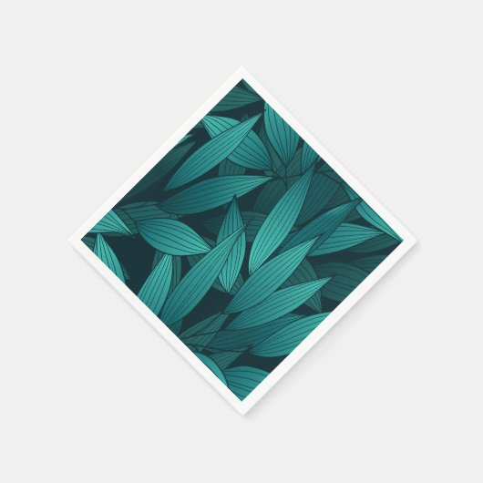 Gradient tropische Blätter Serviette (Ecke)