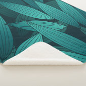 Gradient tropische Blätter Sherpadecke (3/4)