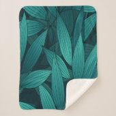 Gradient tropische Blätter Sherpadecke (Vorderseite)