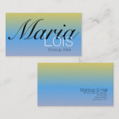 Gradient Two Tone Ombré Beauty Makeup Artistry Visitenkarte (Vorne/Hinten)