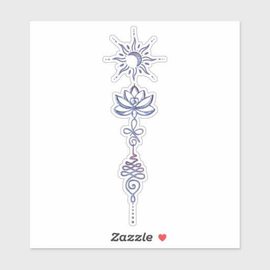 Gradient Unalome Group  Aufkleber (Blatt)