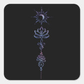 Gradient Unalome Group Quadratischer Aufkleber (Vorderseite)