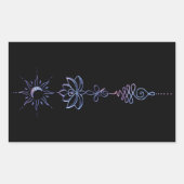 Gradient Unalome Group  Rechteckiger Aufkleber (Vorderseite)