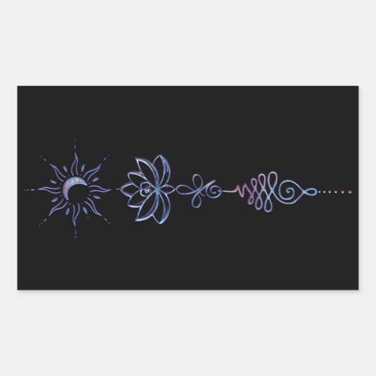 Gradient Unalome Group  Rechteckiger Aufkleber (Vorderseite)