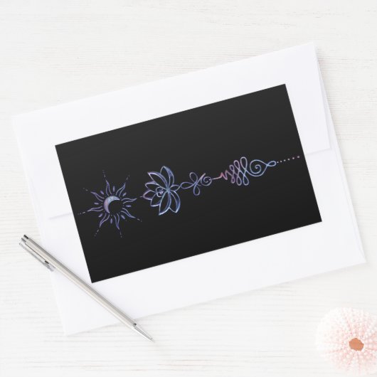 Gradient Unalome Group  Rechteckiger Aufkleber (Umschlag)