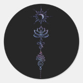 Gradient Unalome Group  Runder Aufkleber (Vorderseite)