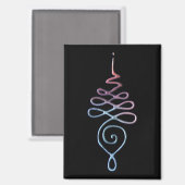 Gradient Unalome Magnet (Vorderseite/Rückseite)