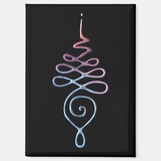 Gradient Unalome Magnet (Vorderseite)