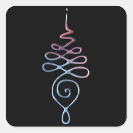 Gradient Unalome Quadratischer Aufkleber