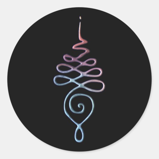 Gradient Unalome Runder Aufkleber (Vorderseite)