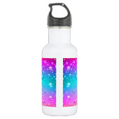 Gradient Water Droplets Edelstahlflasche (Rückseite)