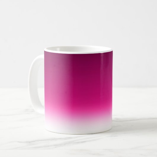 Gradient weiß rosa burgunder kaffeetasse (Vorderseite Links)