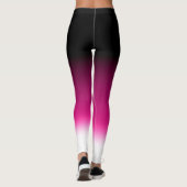 Gradient weiß rosa burgunderrot leggings (Rückseite)