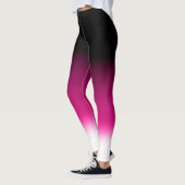 Gradient weiß rosa burgunderrot leggings (Links)