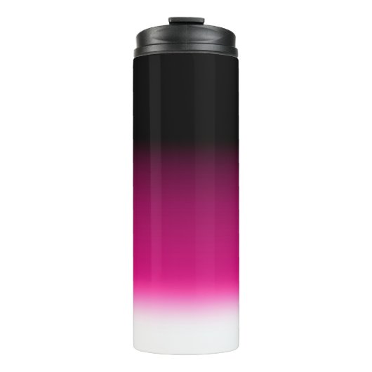 Gradient weiß rosa burgunderrot thermosbecher (Vorderseite)