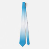 Gradient White Light Blue Neck Tie Krawatte (Vorderseite)
