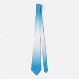 Gradient White Light Blue Neck Tie Krawatte