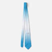 Gradient White Light Blue Neck Tie Krawatte (Rückseite)