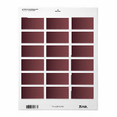 Gradient Wine Mauve Design Adressaufkleber (Vorne)