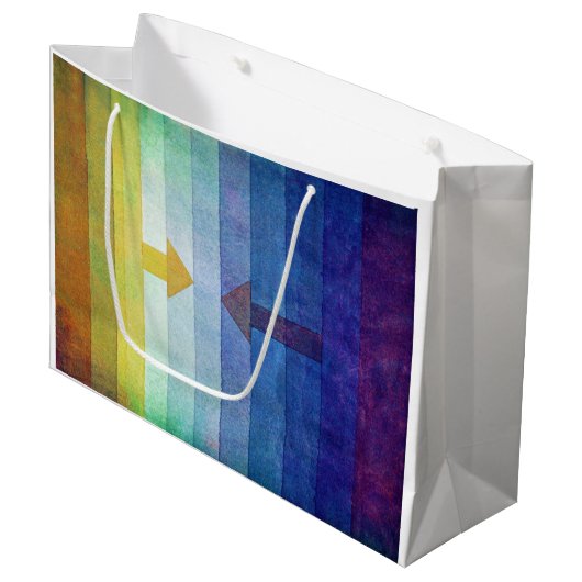 Gradient with Arrow, Paul Klee Große Geschenktüte (Vorderseite Schrägansicht)
