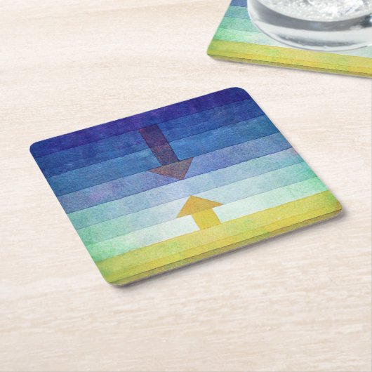 Gradient with Arrow, Paul Klee Rechteckiger Pappuntersetzer (angewinkelt)