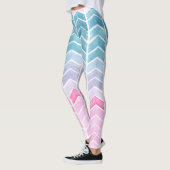 Gradient Zickzack: Watercolor Herringbone-Muster. Leggings (Links)