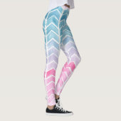 Gradient Zickzack: Watercolor Herringbone-Muster. Leggings (Rechts)