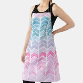 Gradient Zickzack: Watercolor Herringbone-Muster. Schürze (InSitu)