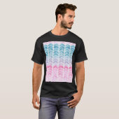 Gradient Zickzack: Watercolor Herringbone-Muster. T-Shirt (Vorne ganz)