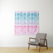 Gradient Zickzack: Watercolor Herringbone-Muster. Wandteppich (Beispiel)