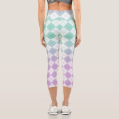 Gradiente Raute - Lila und grün Capri Leggings (Rückseite)